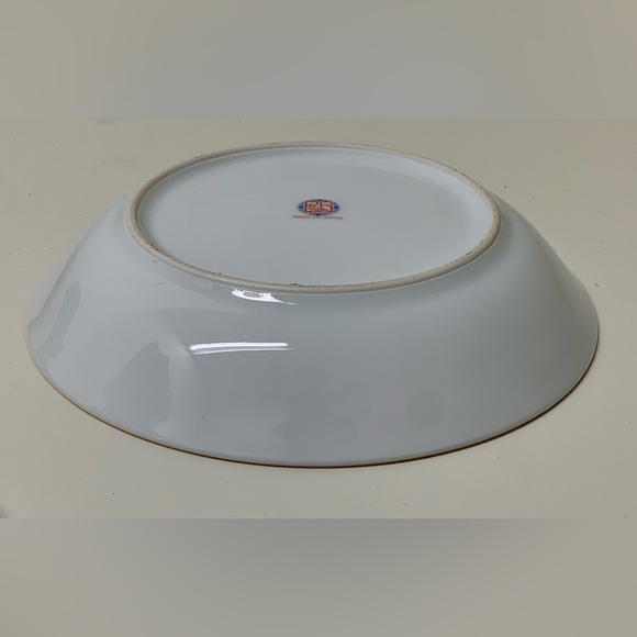 Mid Century Vintage F & B Japan Fine China Ivory Floral Soup Salad Bowl - Picture 9 of 11